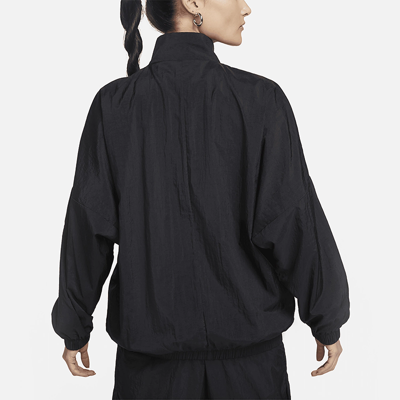 正品Nike/耐克女子经典简约梭织休闲透气运动夹克外套DX5865-010 - 图0