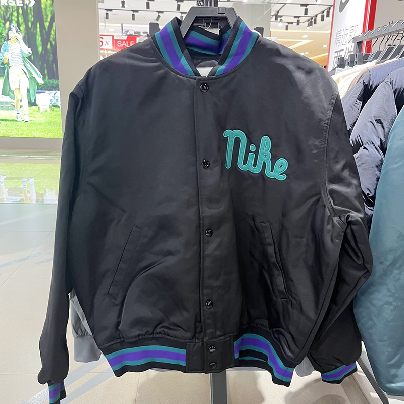 正品Nike/耐克秋冬新款男子复古棒球服保暖休闲夹克外套 FQ7970-图1