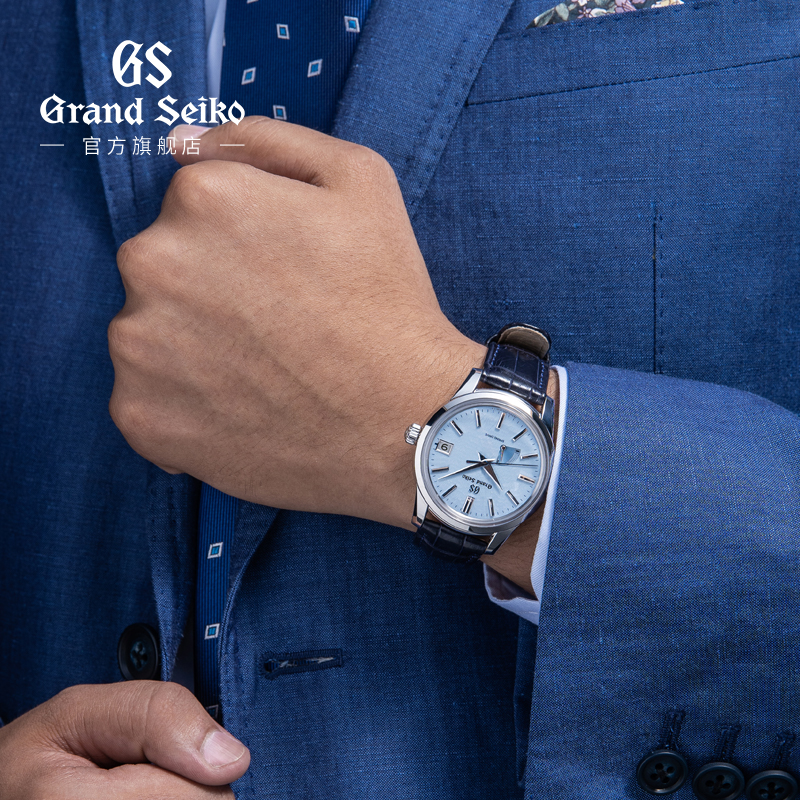 【蓝雪花情侣表】GrandSeiko冠蓝狮大精工gs信州雪SD手表SBGA407G - 图3