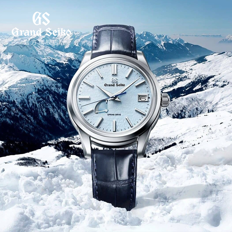 【蓝雪花情侣表】GrandSeiko冠蓝狮大精工gs信州雪SD手表SBGA407G - 图2