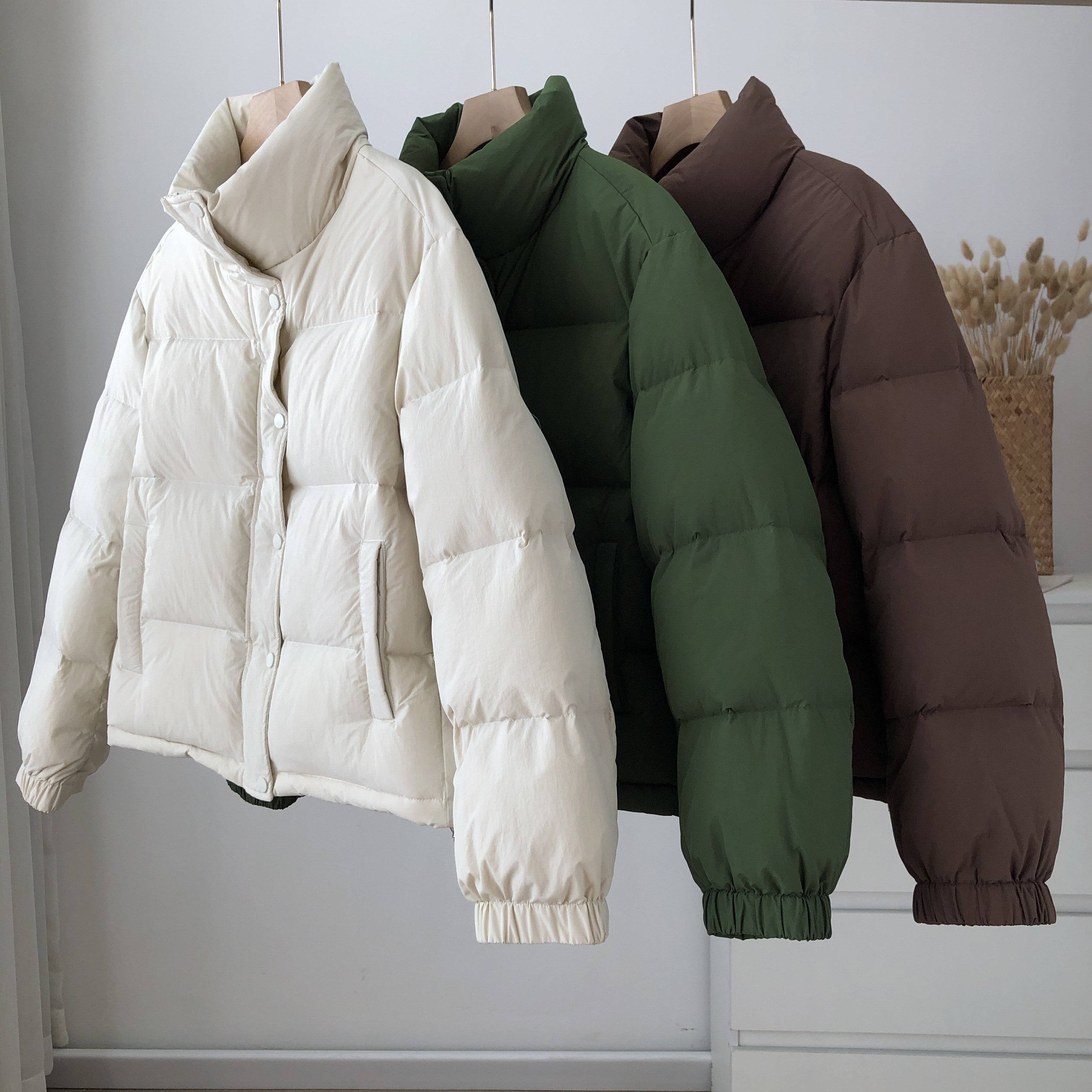 95白鹅绒五防立领保暖羽绒服面包服女冬季2024新款加厚YRA66343VG