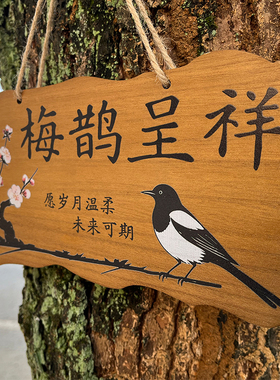 小院木质挂牌花园装饰可定制门牌