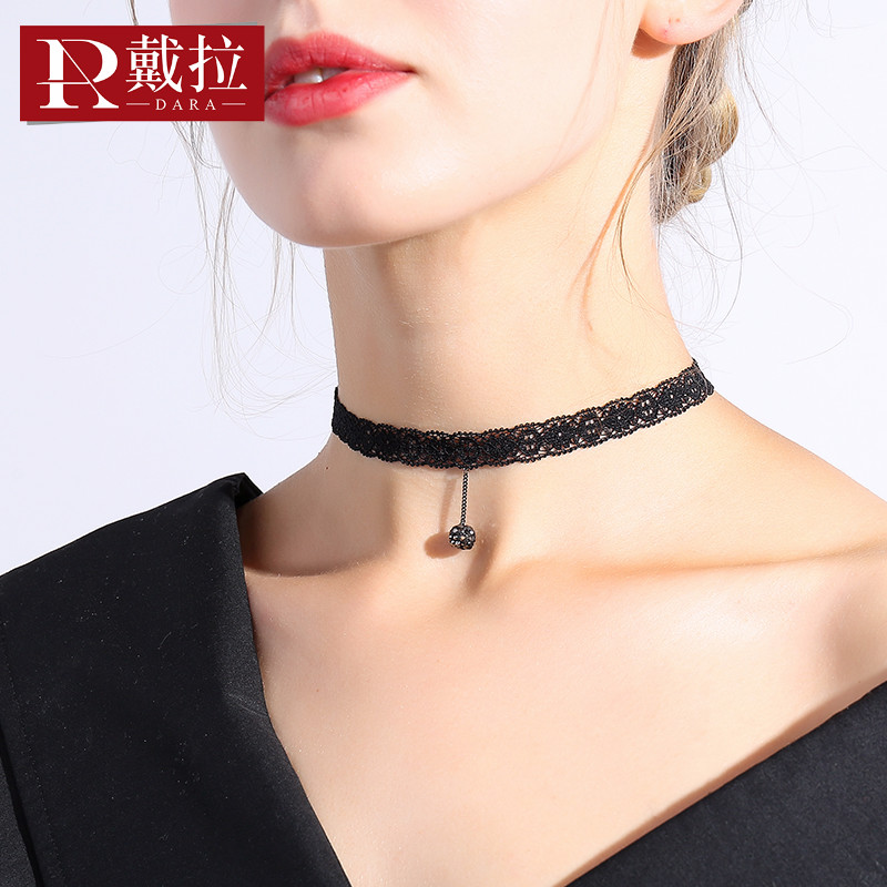 2020 Íøºì¾±´øÏîÁ´ chocker ´÷À ºÚÉ«ÀÙË¿¶Ì¿îËø¹Ç¾±Á´Å® пȦ 2020 Íøºì¾±´øÏîÁ´ chocker ´÷À ºÚÉ«ÀÙË¿¶Ì¿îËø¹Ç¾±Á´Å® пȦ