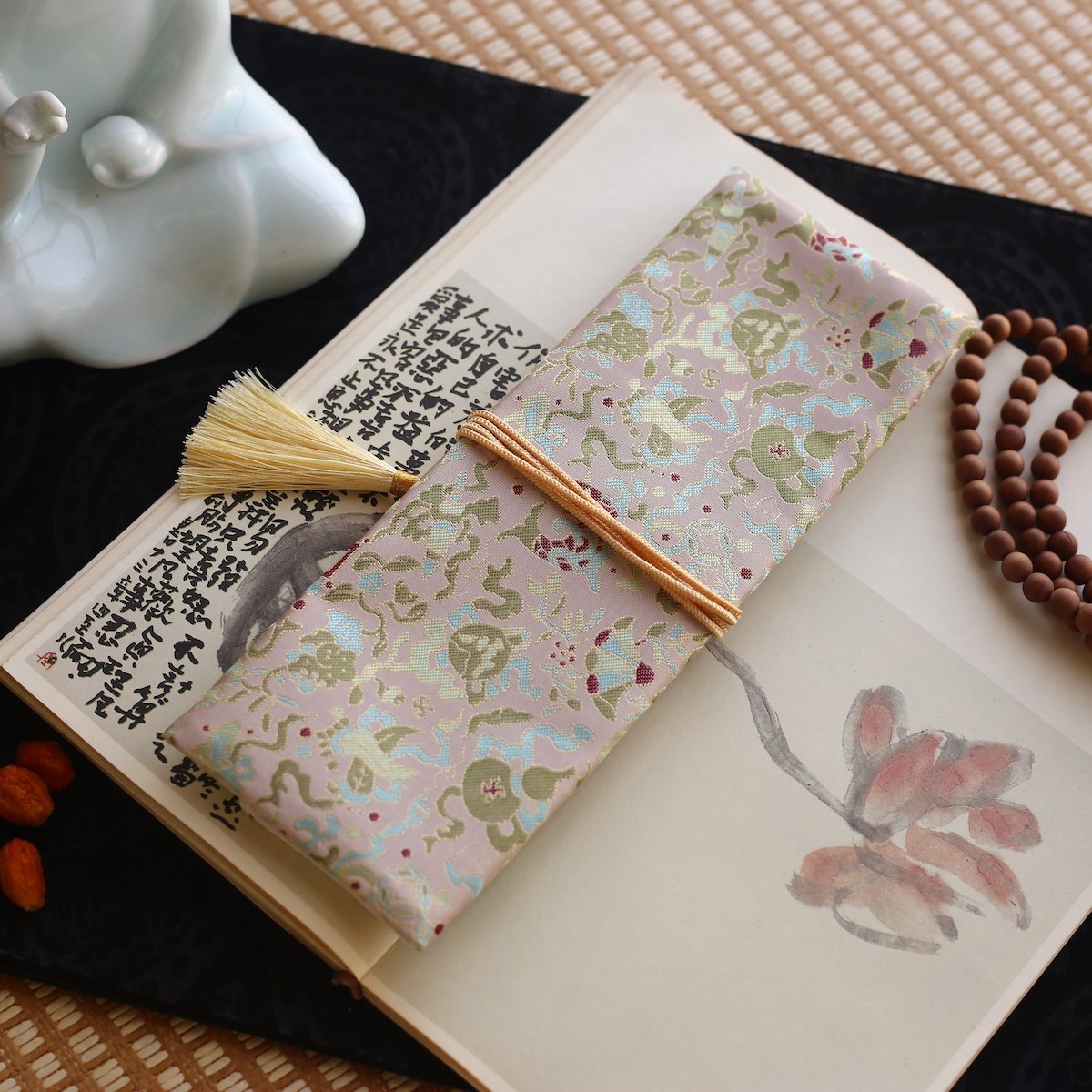 管香筒香香盒织锦布袋木梳首饰手串镇尺文房布袋茶道六君子收纳包,淘宝优惠券,粉丝福利购,淘宝优惠卷