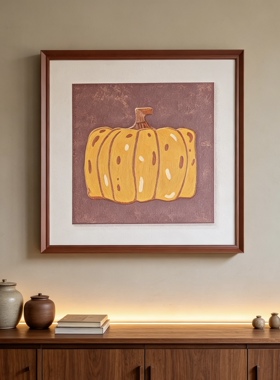 中古风客厅装饰画卡通小众沙发背景墙挂画餐厅卧室床头壁画