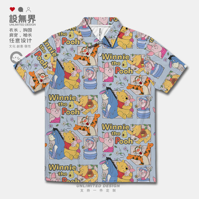 Cartoon Cute Pooh Pink Piggy Bear POLO