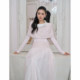 Satin stand collar shawl mesh skirt ຊຸດເຄື່ອງຫອມຂະຫນາດນ້ອຍ