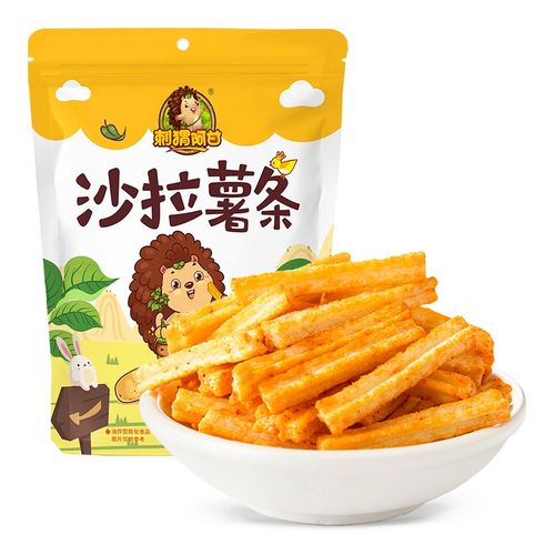 刺猬阿甘沙拉薯条80gx3袋休闲食品吃货追剧网红零食宿舍好吃小吃 - 图3