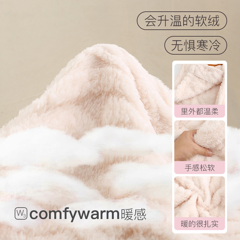 雪俐儿童睡袍法兰绒冬季加绒加厚