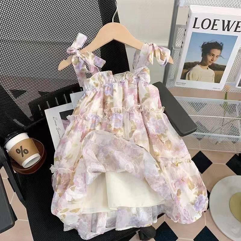 女童吊带裙2025新款宽松薄款公主裙子宝宝洋气夏季甜美碎花连衣裙,淘宝优惠券,粉丝福利购,淘宝优惠卷