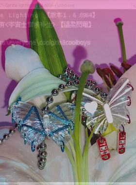 可爱温柔闪电蝴蝶原创设计项链