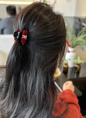 韩国进口丝绒抓夹发夹
