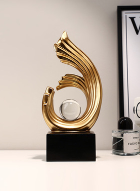 风生水起树脂摆件客厅玄关装饰品