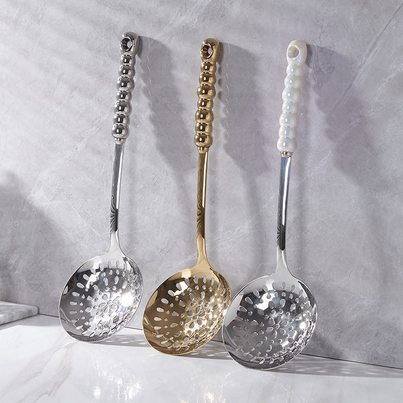 304韩风ins勺铲套装奶油质感珍珠陶瓷手柄锅铲七件套厨具烧菜铲子,淘宝优惠券,粉丝福利购,淘宝优惠卷