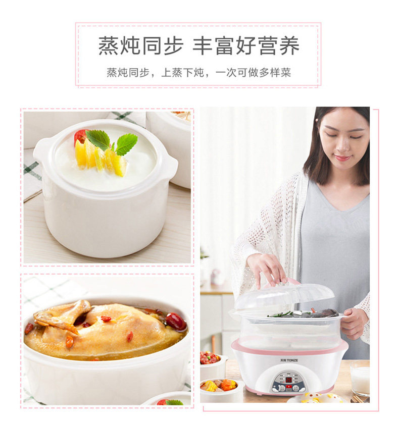 天际隔水1.6升2-3人小一电炖锅 天际电炖/煮粥锅/文火炉
