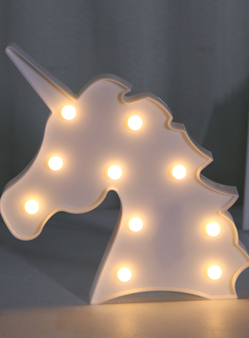 ins摆拍led火烈鸟菠萝字母月亮