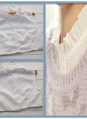 百搭假领子春秋温柔淑女配毛衣