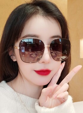 太阳镜女士2025新款网红潮偏光防紫外线墨镜圆脸大脸显瘦开车眼镜