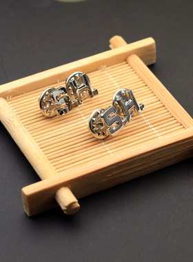 diy银色合金日韩风复古小领针