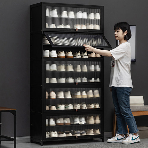 鞋柜门口家用大容量鞋架子入户收纳神器省空间实木室内简易出租屋 - 图0