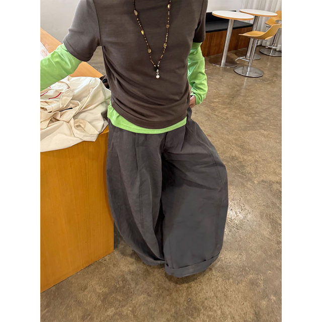 Niche Cousin 2026 Loose Fit Scimitar Pants Slimming and Taller Versatile Casual Pants Trousers