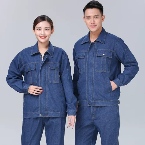 Джинсовый демисезонный комбинезон, износостойкие штаны, защита от ожогов, увеличенная толщина