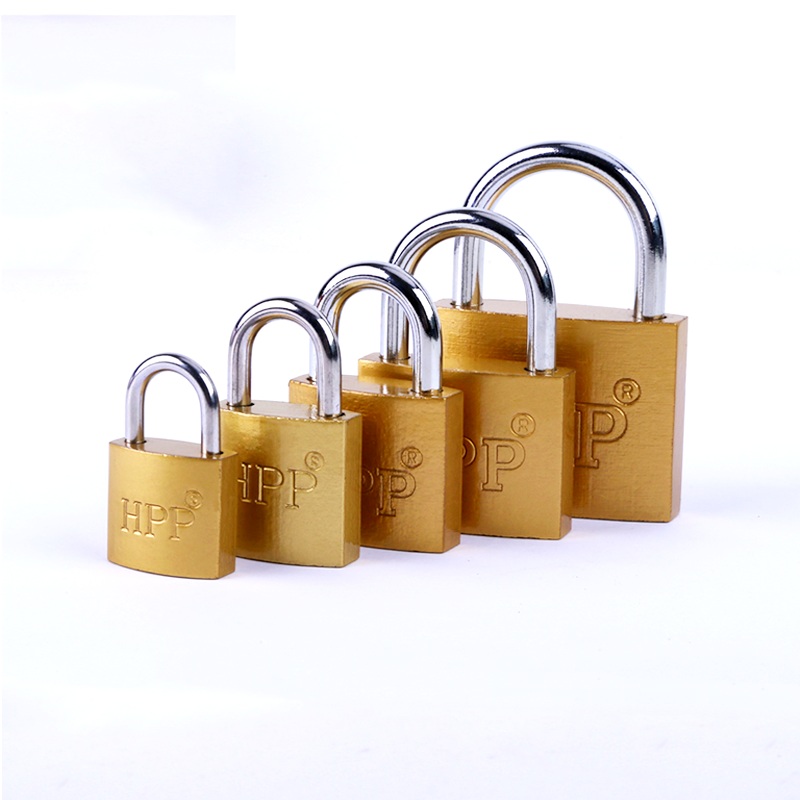 锁子门锁仿铜锁宿舍防门盗锁健身房柜子锁迷你抽屉锁行李箱小锁头 - 图1