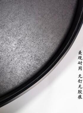 酒店桌面圆桌旋转圆盘定制  铝合金边框摆景底盘花艺山石摆景摆台