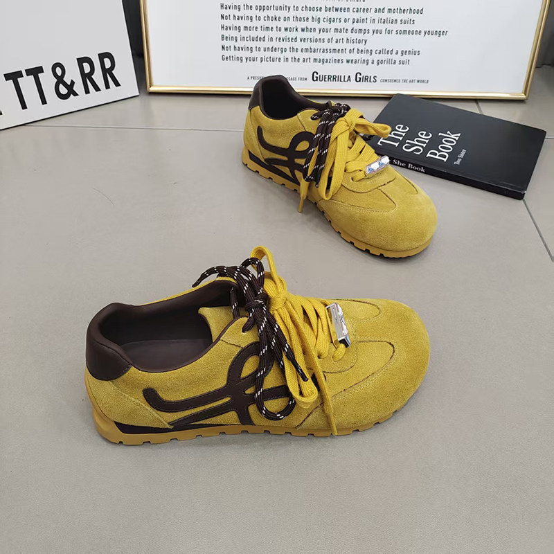 TTRR正品德训鞋磨砂皮拼接平底韩版女鞋2026春款绑带休闲学院百搭,淘宝优惠券,粉丝福利购,淘宝优惠卷