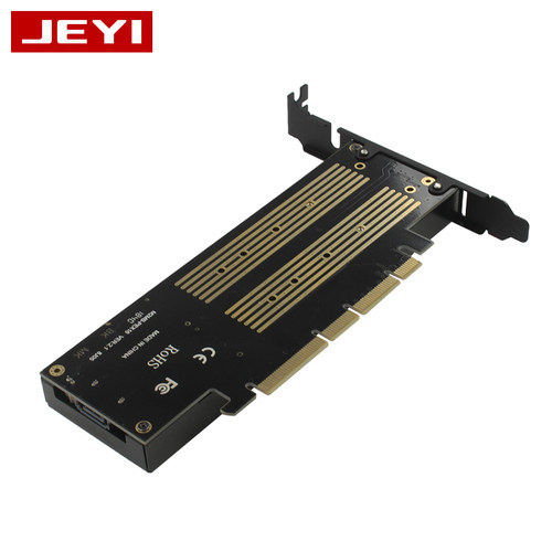 佳翼SK9 m.2扩展NVMe转接卡NGFF转PCIE3.0散热风扇SSD双接口SATA3 - 图2