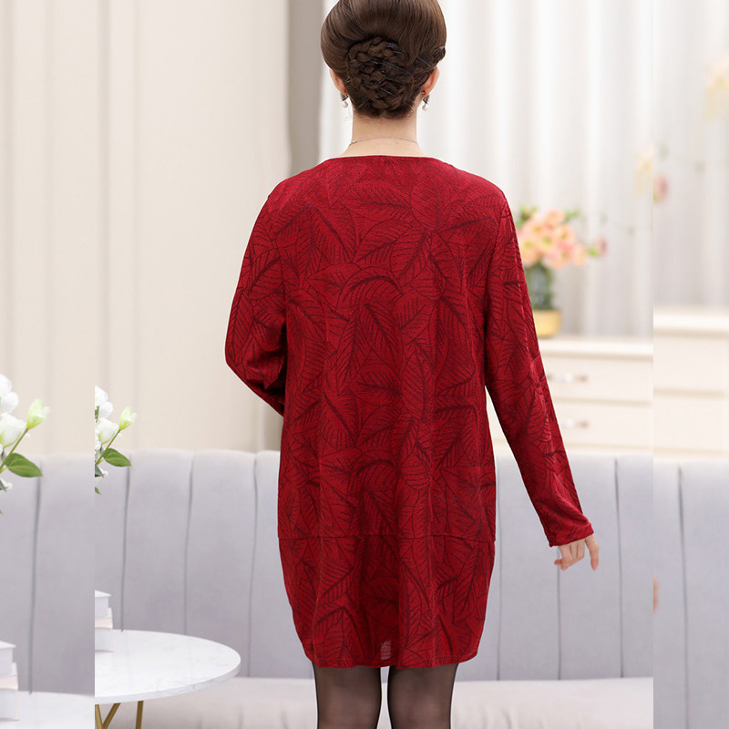 大码200斤婚礼裙胖妈妈长袖连衣裙 左诗薇中老年女装