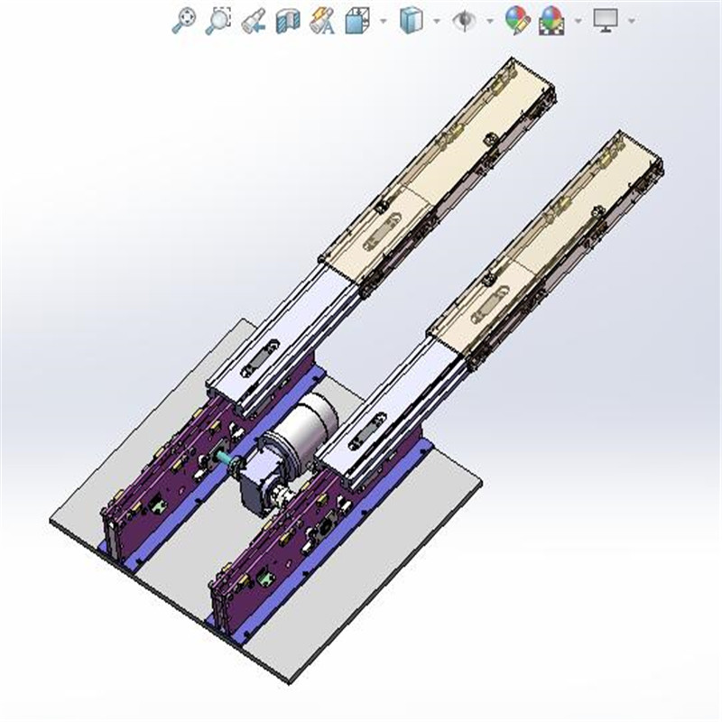 双向伸缩货叉3D图纸 非标自动化机械3D模型资料 - 图0