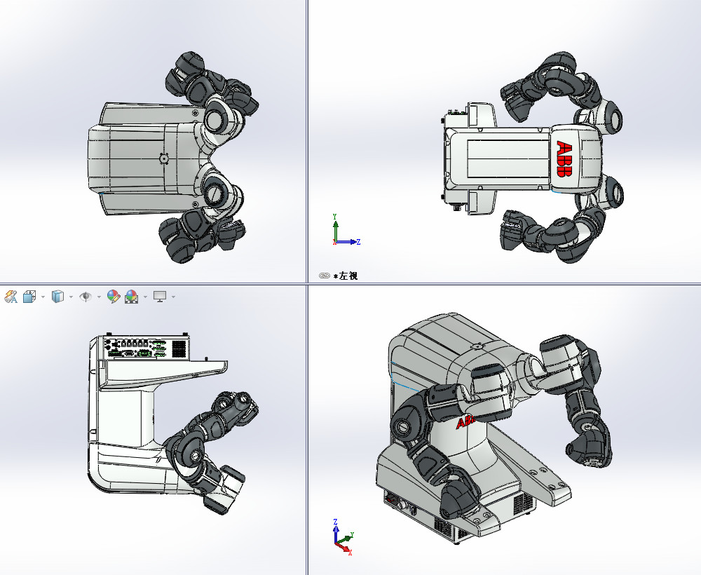 yumi协作机器人3d图纸ABB双臂关节机器人IRB14000图纸solidworks - 图0