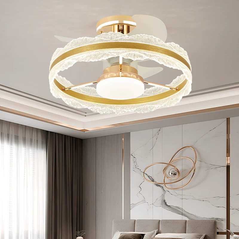 新款轻奢北欧客厅风扇灯卧室静音大风力语音LED隐形吊扇灯餐厅灯,淘宝优惠券,粉丝福利购,淘宝优惠卷