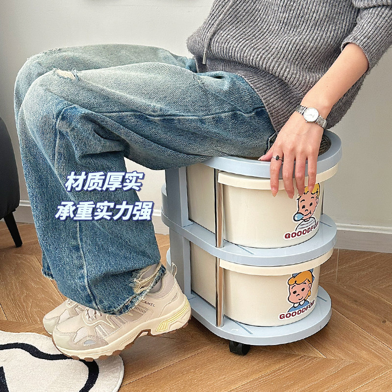 桌下小推车收纳架置物架书桌下整理架家用多功能客厅储物可移动,淘宝优惠券,粉丝福利购,淘宝优惠卷