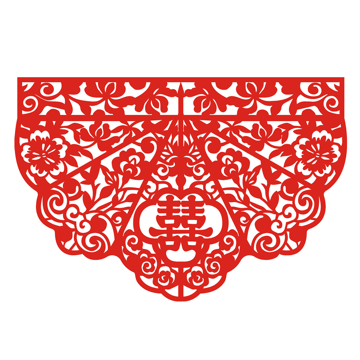 中式传统剪纸龙凤繁花丝绒盖布结婚男方女方婚房布置床头门顶装饰,淘宝优惠券,粉丝福利购,淘宝优惠卷