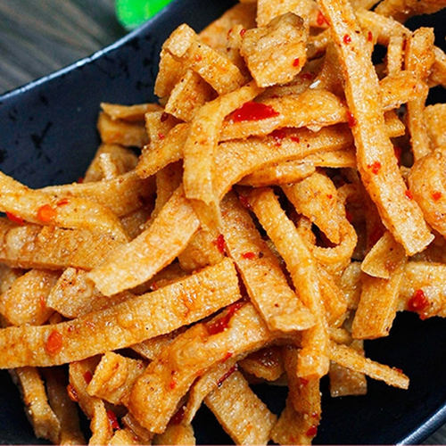 湖娃仔麻辣菽肉麻辣丝湖南常德特产酸辣素肉豆皮辣片怀旧零食小吃 - 图2