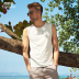 Siren nam vest nam mùa hè cotton mỏng tay áo vest thủy triều thương hiệu rắn màu giản dị thư mồ hôi vest - Lót áo thun nam thể thao Lót