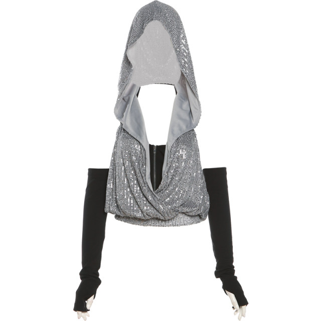ຊຸດເດັກຍິງແປກທີ່ມີ zipper ແລະ hood