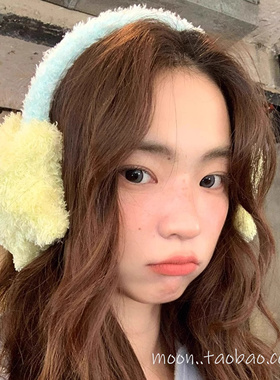 户外骑行撞色五角星耳罩冬女耳朵保暖毛绒耳套护耳防冻儿童耳罩子