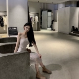 Бюстгальтер-топ, юбка, комплект, топ без лямок, открытые плечи