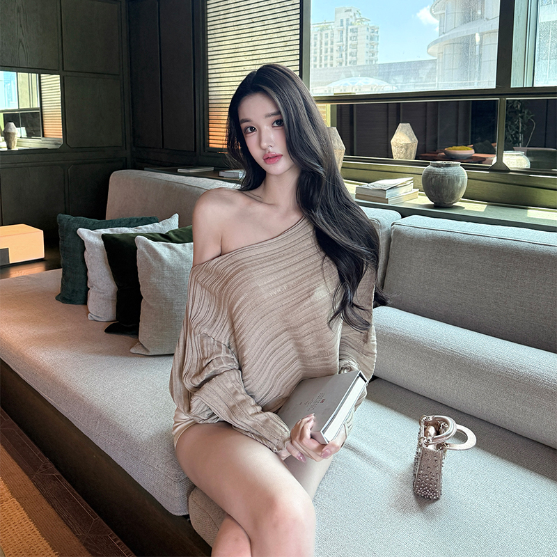 viola【温柔姐姐】韩女罩衫2.0 朦胧针织上衣小心机宽松慵懒风 - 图0