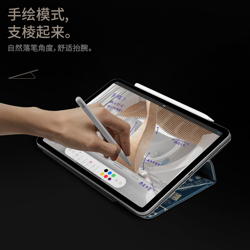 tomtoc x 中国华侨历史博物馆璀璨剪影系列iPad Pro分体磁吸双面夹11英寸平板保护套10.9英寸Air5保护壳B52HQ - 图3
