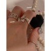 ITS MINE customized all-over sterling silver S925 love ring niche battle love heart entwined playful ring trend