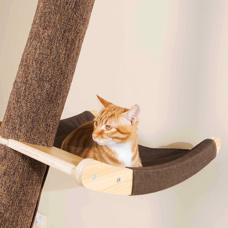 wakupet猫爬架实木带窝墙壁猫窝猫树一体猫抓柱跳台剑麻通天柱 - 图1