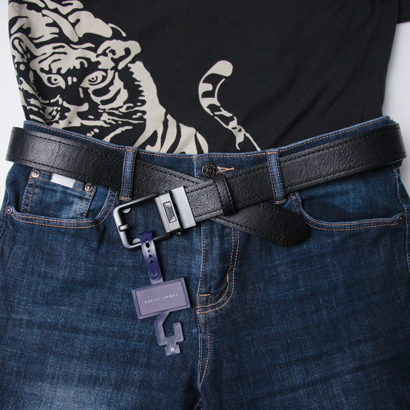 TOMMY IUTSER自动扣皮带男真皮牛皮男裤带潮流高档牛仔裤休闲腰带