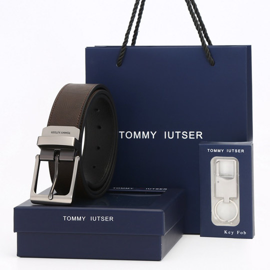 Pin buckle TOMMY Tommy men's casual business pure cowhide