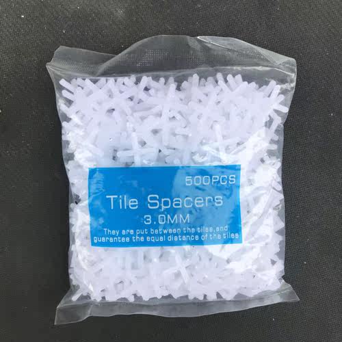 瓷砖十字卡贴缝瓷砖工具贴墙地砖卡子瓷砖十字架500粒包装12mm5mm - 图1