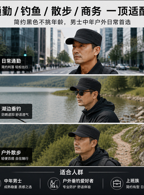 帽子男春秋大头围速干韩版休闲