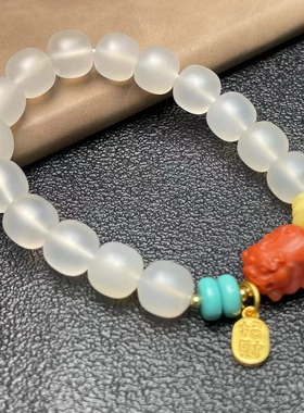 荔枝冻南红【貔貅手串】女